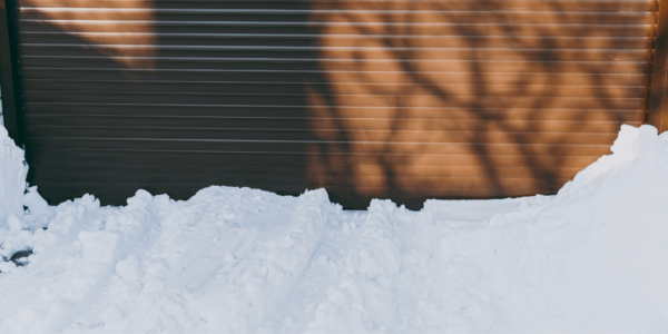 roller shutter that needs a repair in winter